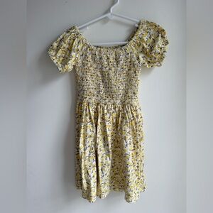 Billabong Girls Yellow Floral Smocked Dress